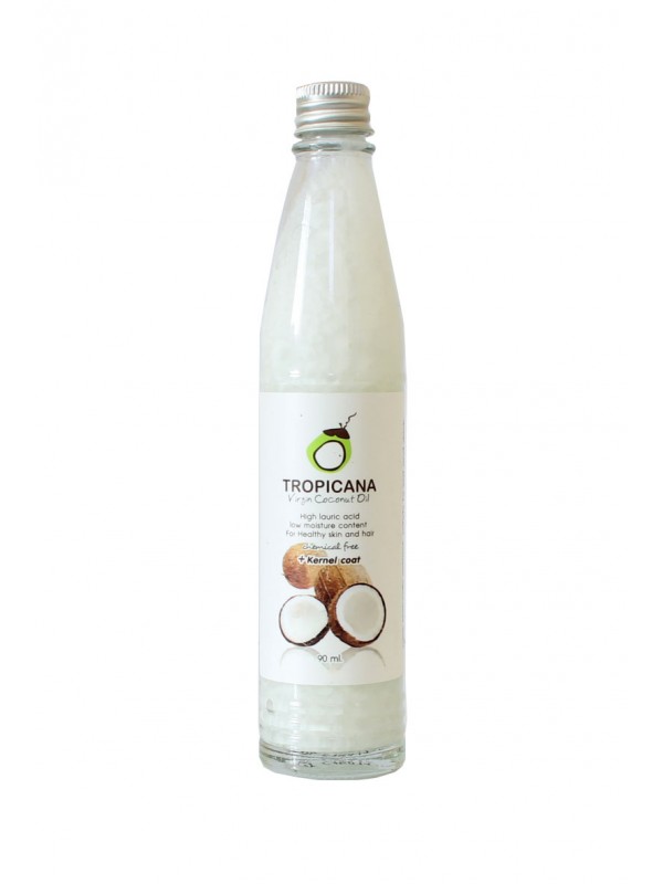 Кокосовое масло первого холодного отжима Тропикана 100мл. Tropicana virgin coconut oil.