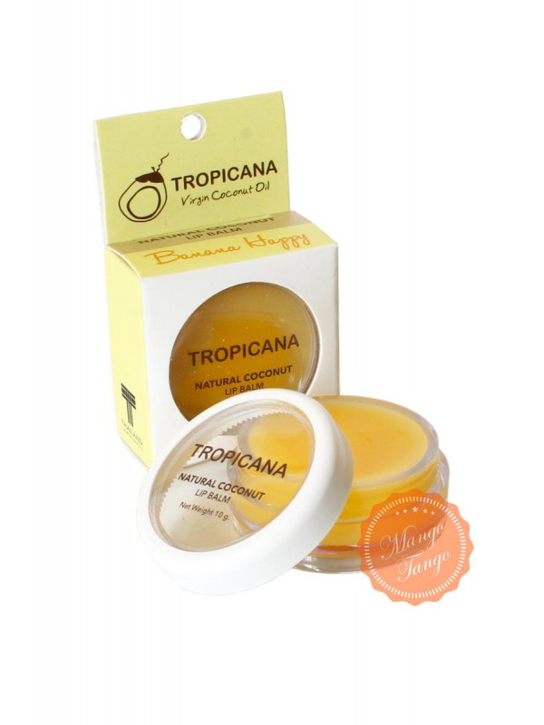 Бальзам для губ "Счастливый Банан" с кокосовым маслом Тропикана. Virgin Coconut Oil Lip Balm Tropicana.